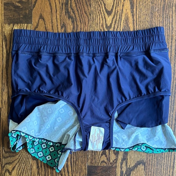 Kohl's Women's Swim Shorts - Navy and Green Pattern - Picture 5 of 6